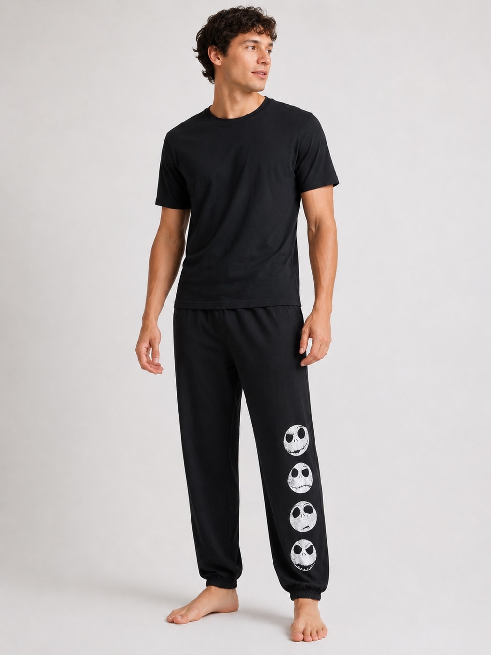 Disney The Nightmare Before Christmas Jack Skellington Sleep Jogger Pants XL NWT